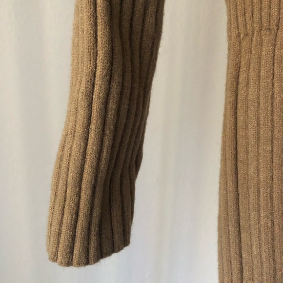 NWT Zara Taupe Ribbed Sweater Knit Short Romper M - Picture 5 of 11